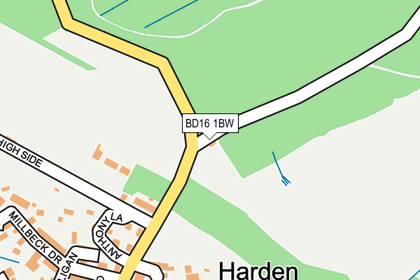 BD16 1BW map - OS OpenMap – Local (Ordnance Survey) BD16 1BW map - OS OpenMap – Local (Ordnance Survey)