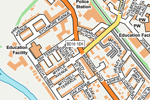 BD16 1EH map - OS OpenMap – Local (Ordnance Survey) BD16 1EH map - OS OpenMap – Local (Ordnance Survey)