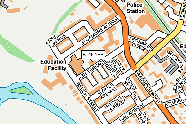 BD16 1HB map - OS OpenMap – Local (Ordnance Survey) BD16 1HB map - OS OpenMap – Local (Ordnance Survey)