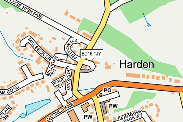 BD16 1JY map - OS OpenMap – Local (Ordnance Survey) BD16 1JY map - OS OpenMap – Local (Ordnance Survey)