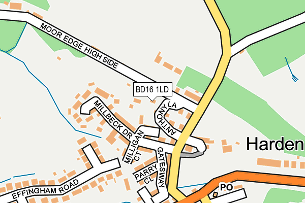 BD16 1LD map - OS OpenMap – Local (Ordnance Survey) BD16 1LD map - OS OpenMap – Local (Ordnance Survey)