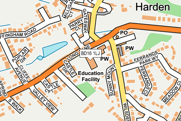 BD16 1LJ map - OS OpenMap – Local (Ordnance Survey) BD16 1LJ map - OS OpenMap – Local (Ordnance Survey)