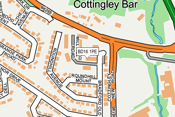 BD16 1PE map - OS OpenMap – Local (Ordnance Survey) BD16 1PE map - OS OpenMap – Local (Ordnance Survey)