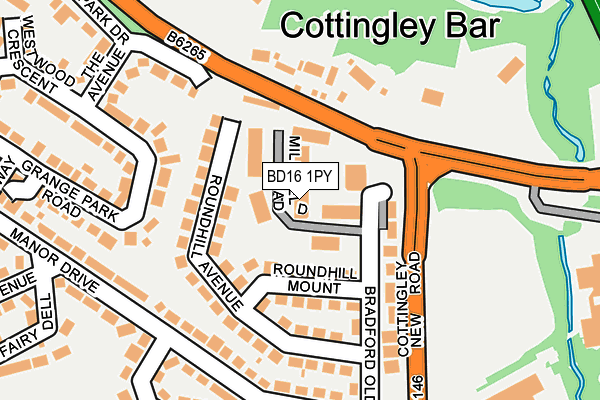 BD16 1PY map - OS OpenMap – Local (Ordnance Survey) BD16 1PY map - OS OpenMap – Local (Ordnance Survey)