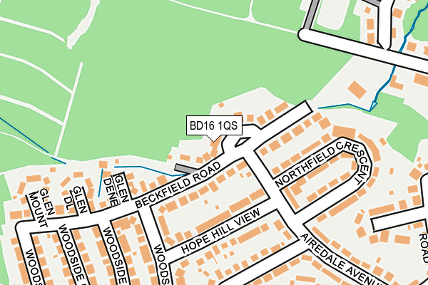 BD16 1QS map - OS OpenMap – Local (Ordnance Survey) BD16 1QS map - OS OpenMap – Local (Ordnance Survey)