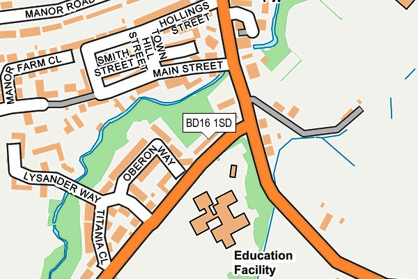 BD16 1SD map - OS OpenMap – Local (Ordnance Survey) BD16 1SD map - OS OpenMap – Local (Ordnance Survey)