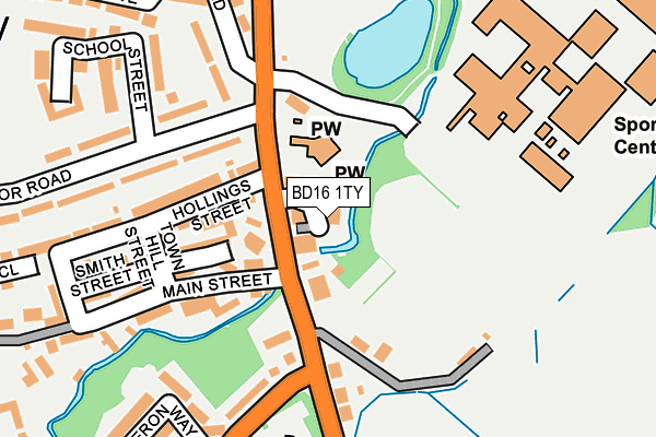 BD16 1TY map - OS OpenMap – Local (Ordnance Survey) BD16 1TY map - OS OpenMap – Local (Ordnance Survey)