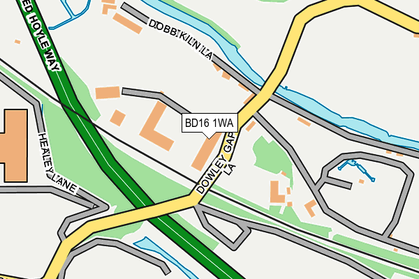 BD16 1WA map - OS OpenMap – Local (Ordnance Survey) BD16 1WA map - OS OpenMap – Local (Ordnance Survey)
