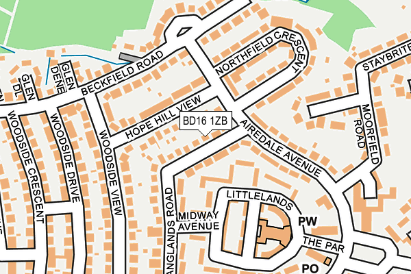 BD16 1ZB map - OS OpenMap – Local (Ordnance Survey) BD16 1ZB map - OS OpenMap – Local (Ordnance Survey)