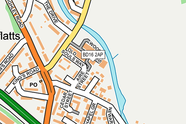 BD16 2AP map - OS OpenMap – Local (Ordnance Survey) BD16 2AP map - OS OpenMap – Local (Ordnance Survey)