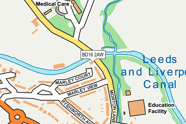 BD16 2AW map - OS OpenMap – Local (Ordnance Survey) BD16 2AW map - OS OpenMap – Local (Ordnance Survey)