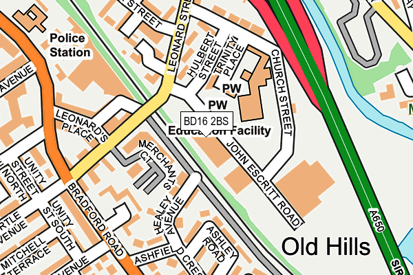 BD16 2BS map - OS OpenMap – Local (Ordnance Survey) BD16 2BS map - OS OpenMap – Local (Ordnance Survey)