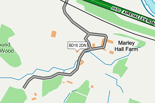 BD16 2DN map - OS OpenMap – Local (Ordnance Survey) BD16 2DN map - OS OpenMap – Local (Ordnance Survey)