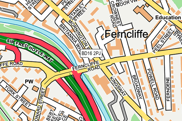 BD16 2PJ map - OS OpenMap – Local (Ordnance Survey) BD16 2PJ map - OS OpenMap – Local (Ordnance Survey)