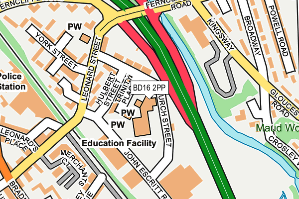 BD16 2PP map - OS OpenMap – Local (Ordnance Survey) BD16 2PP map - OS OpenMap – Local (Ordnance Survey)