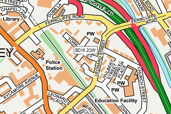 BD16 2QW map - OS OpenMap – Local (Ordnance Survey) BD16 2QW map - OS OpenMap – Local (Ordnance Survey)