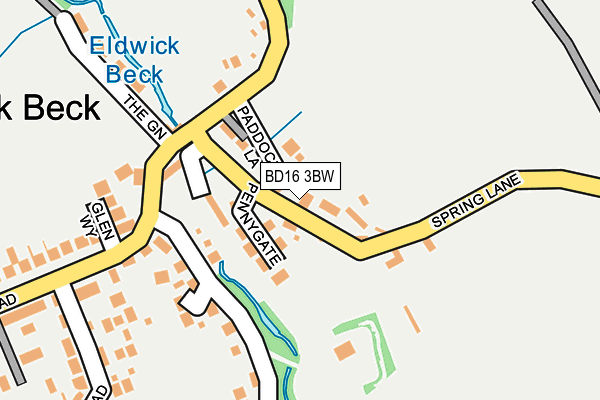 BD16 3BW map - OS OpenMap – Local (Ordnance Survey) BD16 3BW map - OS OpenMap – Local (Ordnance Survey)