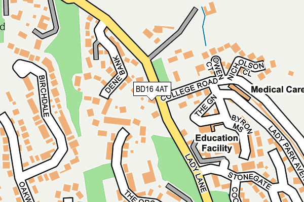 BD16 4AT map - OS OpenMap – Local (Ordnance Survey) BD16 4AT map - OS OpenMap – Local (Ordnance Survey)