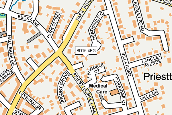 BD16 4EG map - OS OpenMap – Local (Ordnance Survey) BD16 4EG map - OS OpenMap – Local (Ordnance Survey)