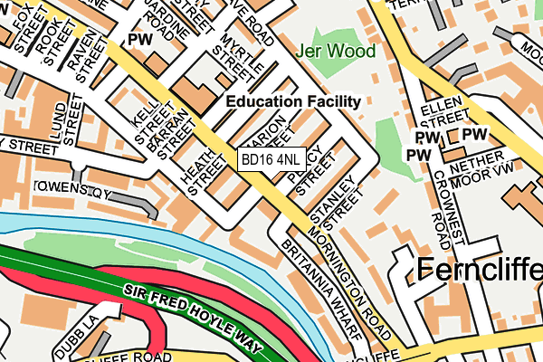 BD16 4NL map - OS OpenMap – Local (Ordnance Survey) BD16 4NL map - OS OpenMap – Local (Ordnance Survey)
