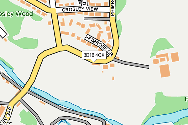 BD16 4QX map - OS OpenMap – Local (Ordnance Survey) BD16 4QX map - OS OpenMap – Local (Ordnance Survey)