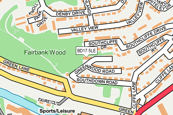 BD17 5LE map - OS OpenMap – Local (Ordnance Survey)