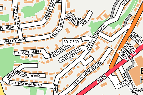 BD17 5QY map - OS OpenMap – Local (Ordnance Survey)