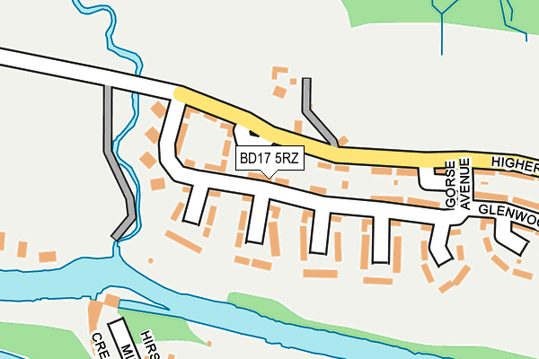 BD17 5RZ map - OS OpenMap – Local (Ordnance Survey) BD17 5RZ map - OS OpenMap – Local (Ordnance Survey)