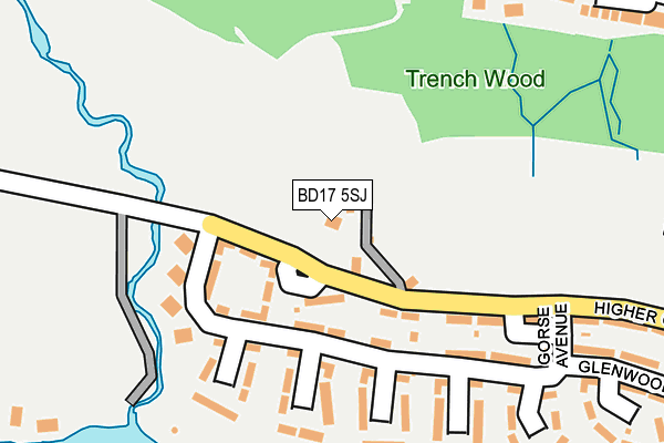 BD17 5SJ map - OS OpenMap – Local (Ordnance Survey) BD17 5SJ map - OS OpenMap – Local (Ordnance Survey)