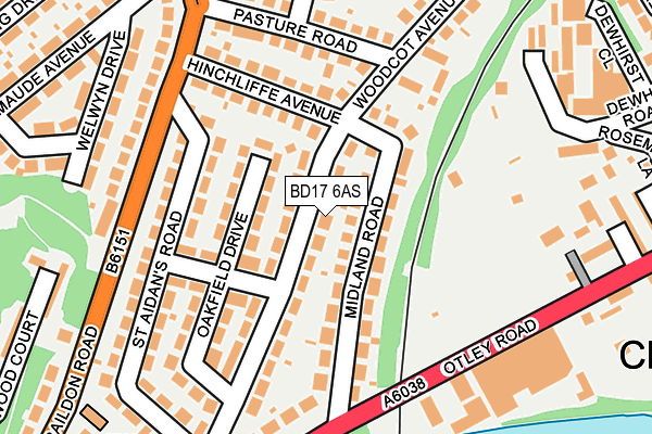BD17 6AS map - OS OpenMap – Local (Ordnance Survey) BD17 6AS map - OS OpenMap – Local (Ordnance Survey)