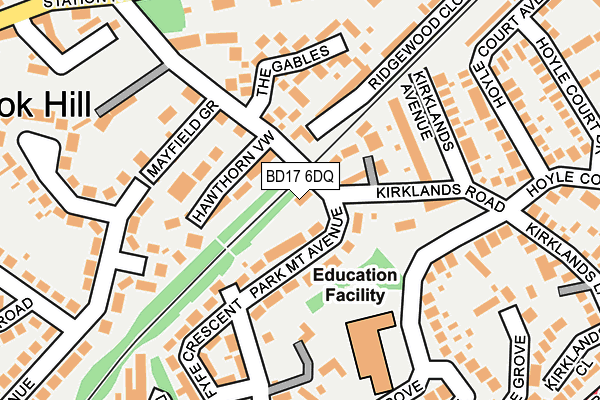 BD17 6DQ map - OS OpenMap – Local (Ordnance Survey) BD17 6DQ map - OS OpenMap – Local (Ordnance Survey)