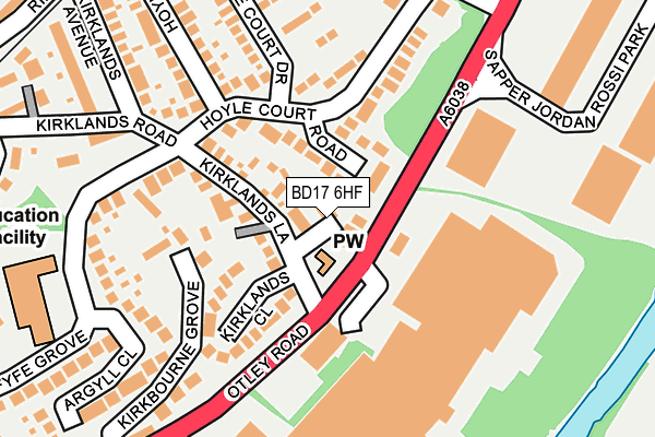 BD17 6HF map - OS OpenMap – Local (Ordnance Survey) BD17 6HF map - OS OpenMap – Local (Ordnance Survey)