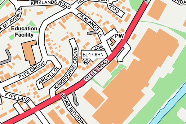 BD17 6HN map - OS OpenMap – Local (Ordnance Survey) BD17 6HN map - OS OpenMap – Local (Ordnance Survey)