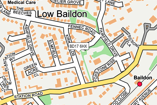 BD17 6HX map - OS OpenMap – Local (Ordnance Survey) BD17 6HX map - OS OpenMap – Local (Ordnance Survey)