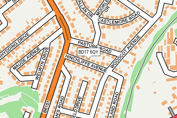 BD17 6QY map - OS OpenMap – Local (Ordnance Survey) BD17 6QY map - OS OpenMap – Local (Ordnance Survey)