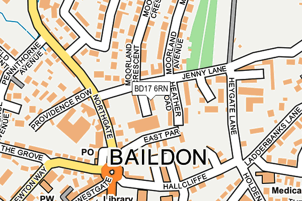 BD17 6RN map - OS OpenMap – Local (Ordnance Survey) BD17 6RN map - OS OpenMap – Local (Ordnance Survey)