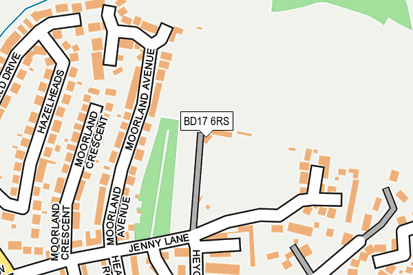 BD17 6RS map - OS OpenMap – Local (Ordnance Survey) BD17 6RS map - OS OpenMap – Local (Ordnance Survey)