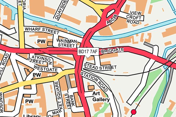 BD17 7AF map - OS OpenMap – Local (Ordnance Survey)