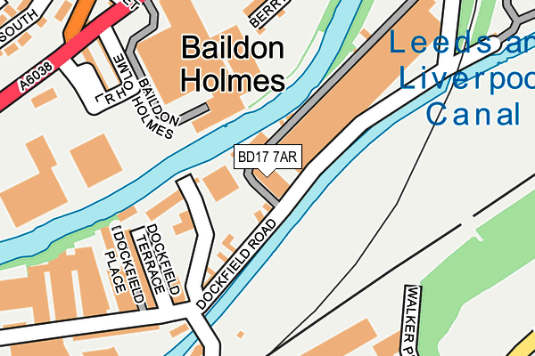 BD17 7AR map - OS OpenMap – Local (Ordnance Survey)