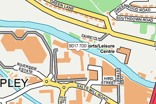 BD17 7DD map - OS OpenMap – Local (Ordnance Survey) BD17 7DD map - OS OpenMap – Local (Ordnance Survey)