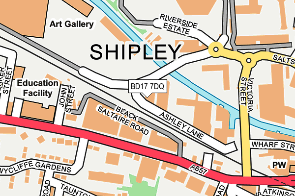 BD17 7DQ map - OS OpenMap – Local (Ordnance Survey) BD17 7DQ map - OS OpenMap – Local (Ordnance Survey)