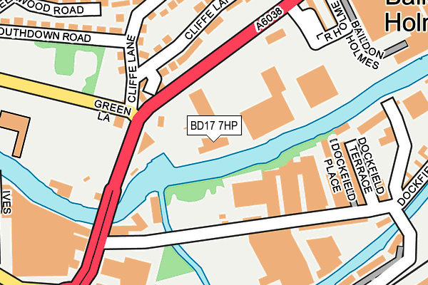 BD17 7HP map - OS OpenMap – Local (Ordnance Survey)