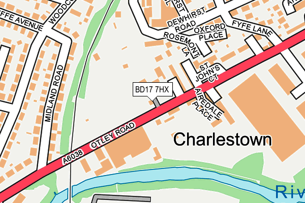 BD17 7HX map - OS OpenMap – Local (Ordnance Survey) BD17 7HX map - OS OpenMap – Local (Ordnance Survey)