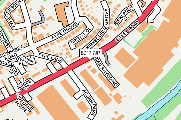 BD17 7JP map - OS OpenMap – Local (Ordnance Survey) BD17 7JP map - OS OpenMap – Local (Ordnance Survey)