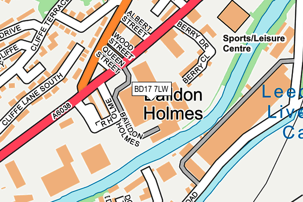 BD17 7LW map - OS OpenMap – Local (Ordnance Survey) BD17 7LW map - OS OpenMap – Local (Ordnance Survey)