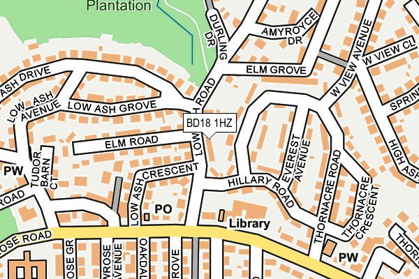 BD18 1HZ map - OS OpenMap – Local (Ordnance Survey) BD18 1HZ map - OS OpenMap – Local (Ordnance Survey)