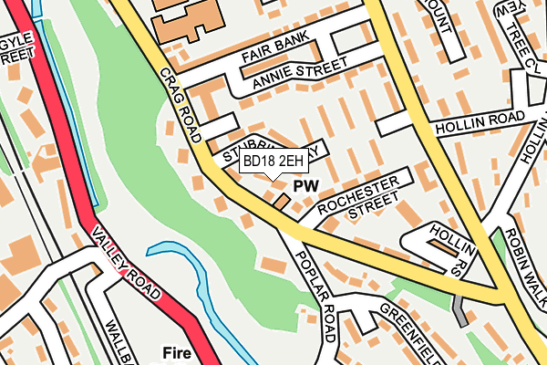 BD18 2EH map - OS OpenMap – Local (Ordnance Survey) BD18 2EH map - OS OpenMap – Local (Ordnance Survey)