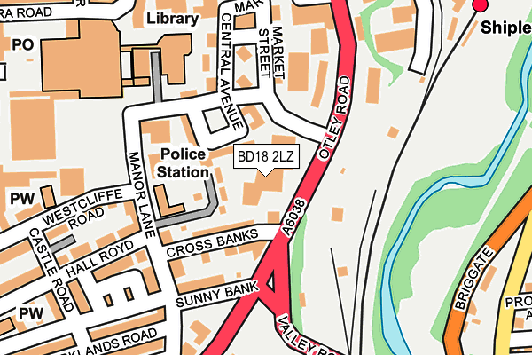 BD18 2LZ map - OS OpenMap – Local (Ordnance Survey) BD18 2LZ map - OS OpenMap – Local (Ordnance Survey)