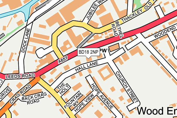 BD18 2NP map - OS OpenMap – Local (Ordnance Survey) BD18 2NP map - OS OpenMap – Local (Ordnance Survey)