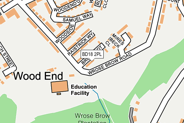 BD18 2PL map - OS OpenMap – Local (Ordnance Survey) BD18 2PL map - OS OpenMap – Local (Ordnance Survey)